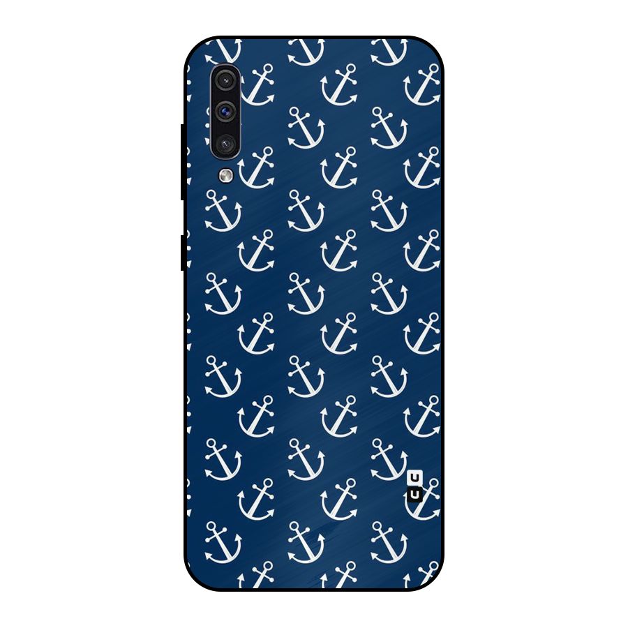 Anchor Zig Pattern Metal Back Case for Galaxy A50