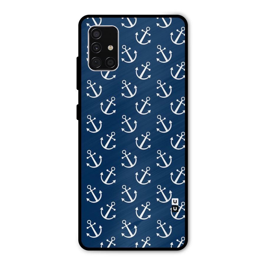 Anchor Zig Pattern Metal Back Case for Galaxy A51