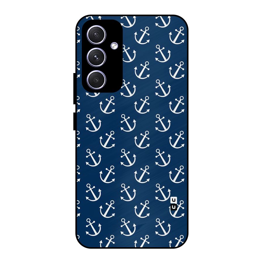 Anchor Zig Pattern Metal Back Case for Galaxy A54