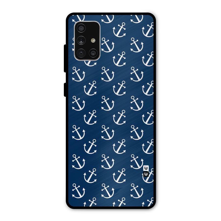 Anchor Zig Pattern Metal Back Case for Galaxy A71
