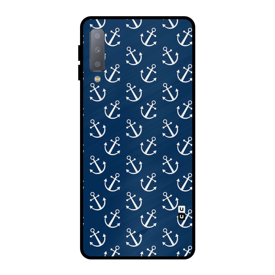 Anchor Zig Pattern Metal Back Case for Galaxy A7 (2018)