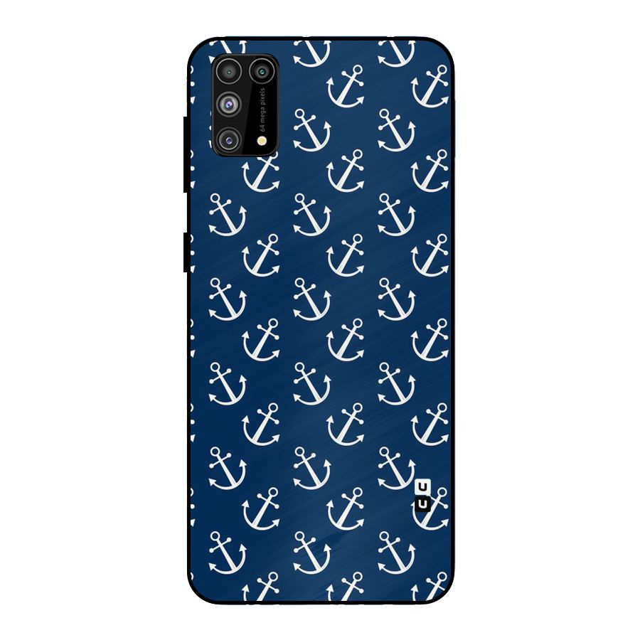 Anchor Zig Pattern Metal Back Case for Galaxy M31