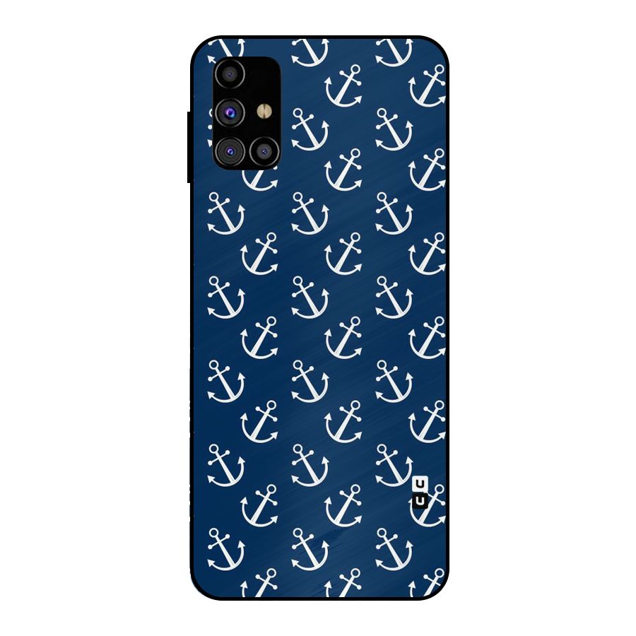 Anchor Zig Pattern Metal Back Case for Galaxy M31s