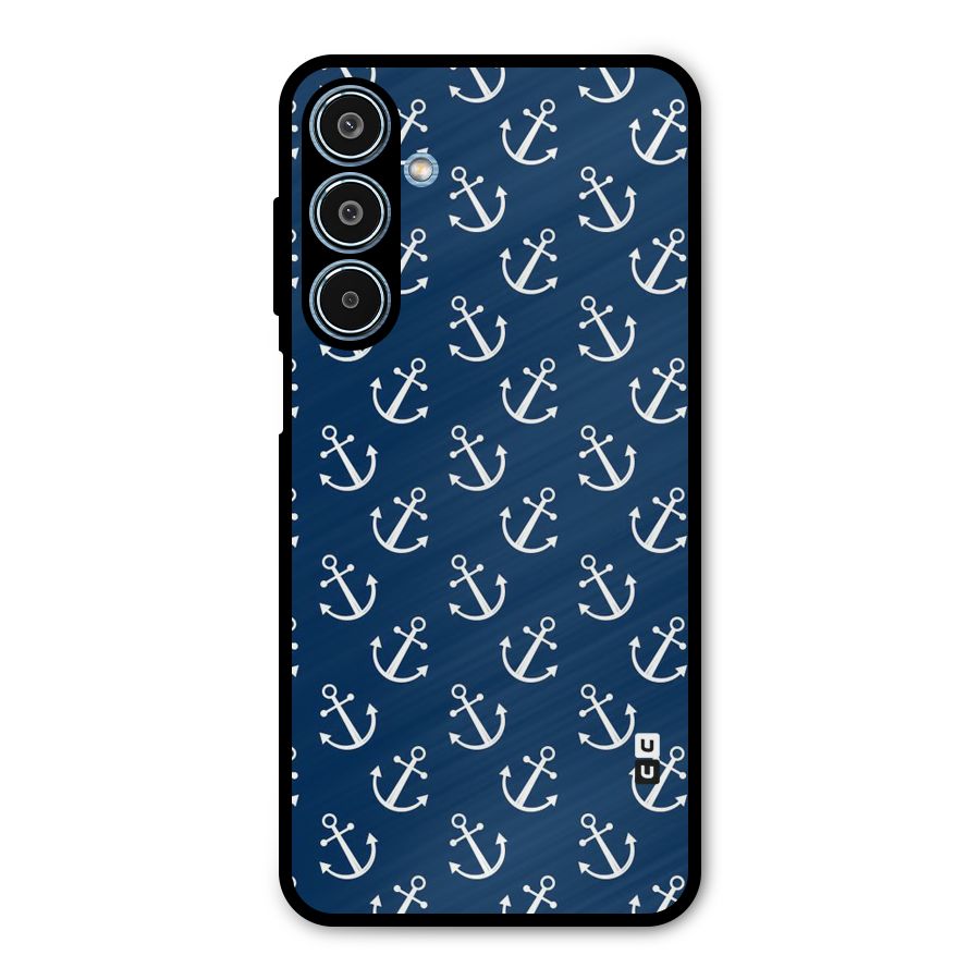 Anchor Zig Pattern Metal Back Case for Galaxy M35