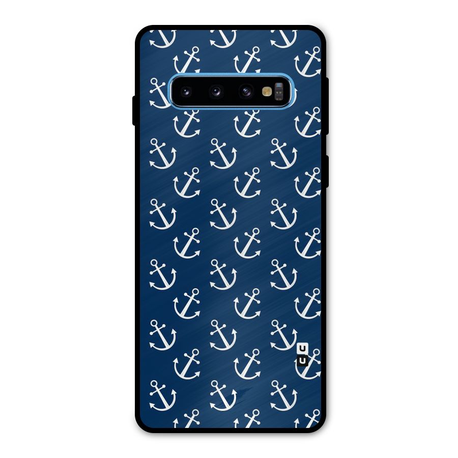 Anchor Zig Pattern Metal Back Case for Galaxy S10