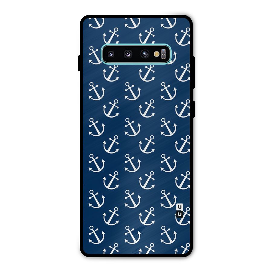 Anchor Zig Pattern Metal Back Case for Galaxy S10 Plus