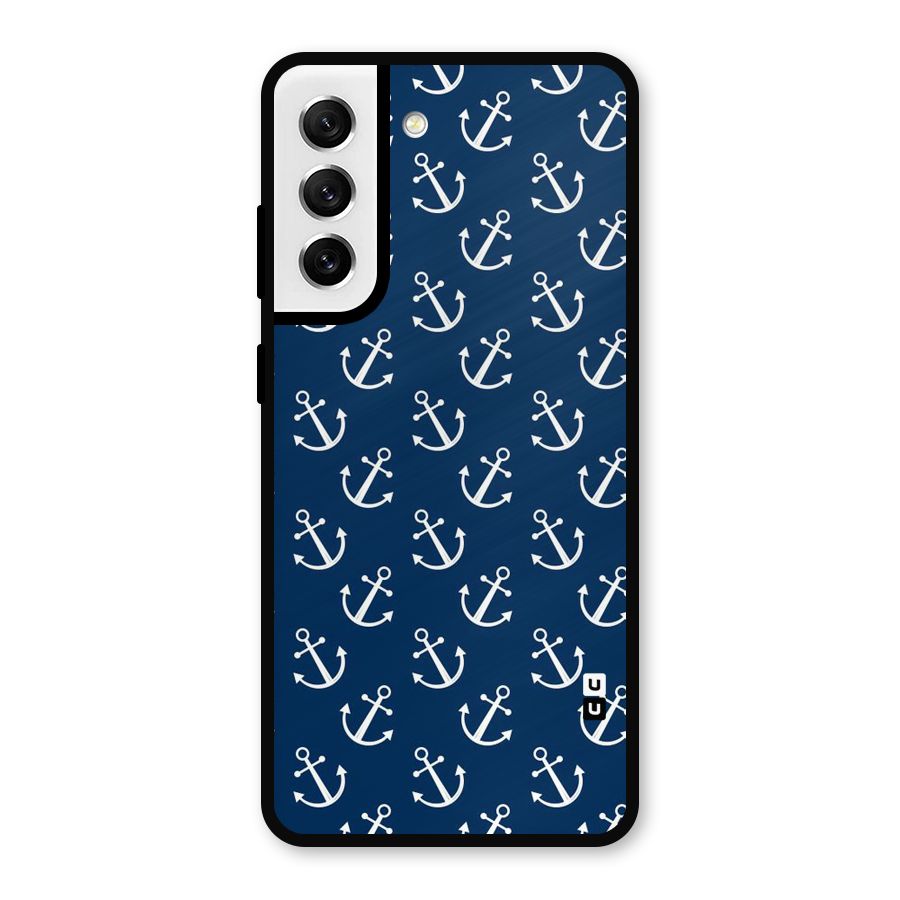 Anchor Zig Pattern Metal Back Case for Galaxy S21 FE 5G