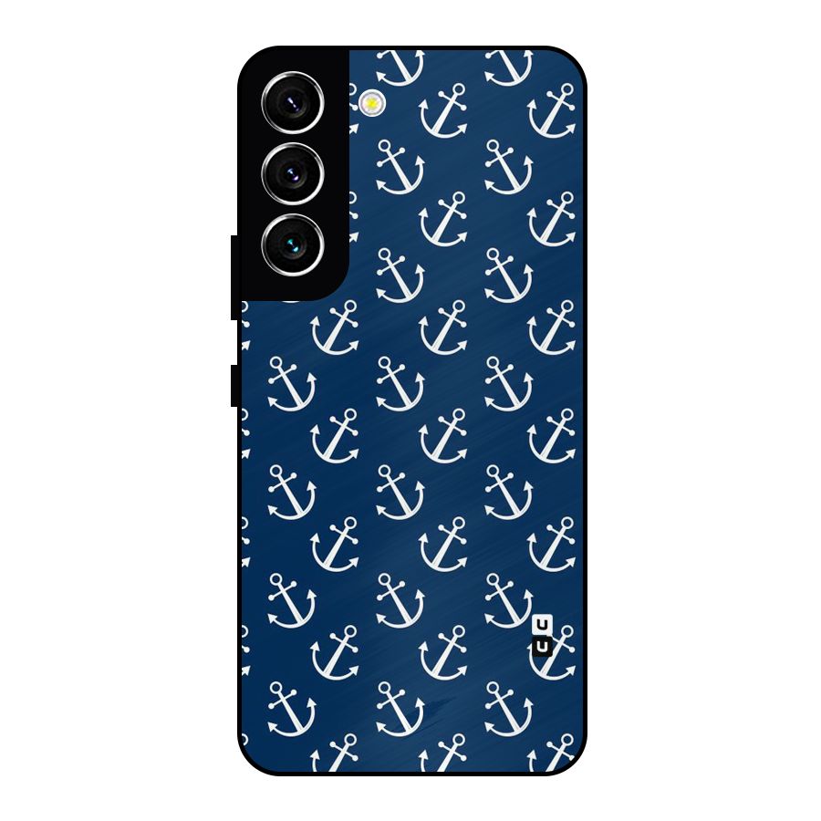 Anchor Zig Pattern Metal Back Case for Galaxy S22 5G