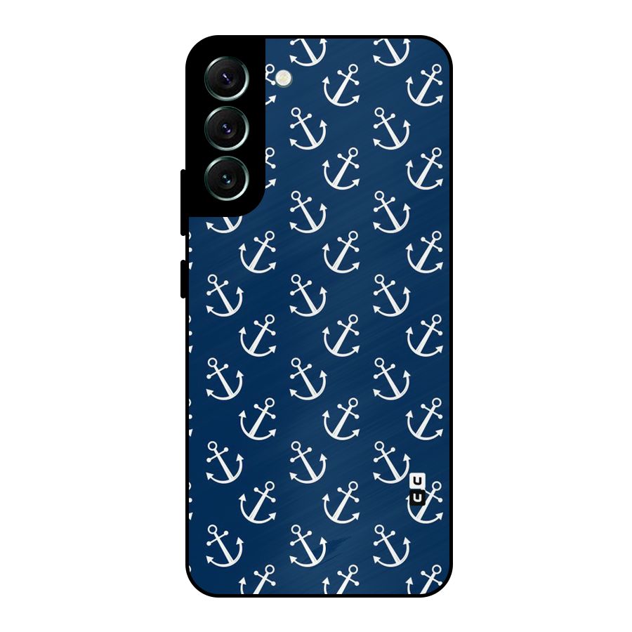 Anchor Zig Pattern Metal Back Case for Galaxy S22 Plus 5G