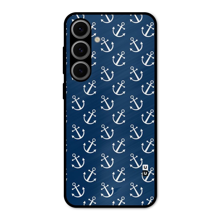 Anchor Zig Pattern Metal Back Case for Galaxy S24 FE