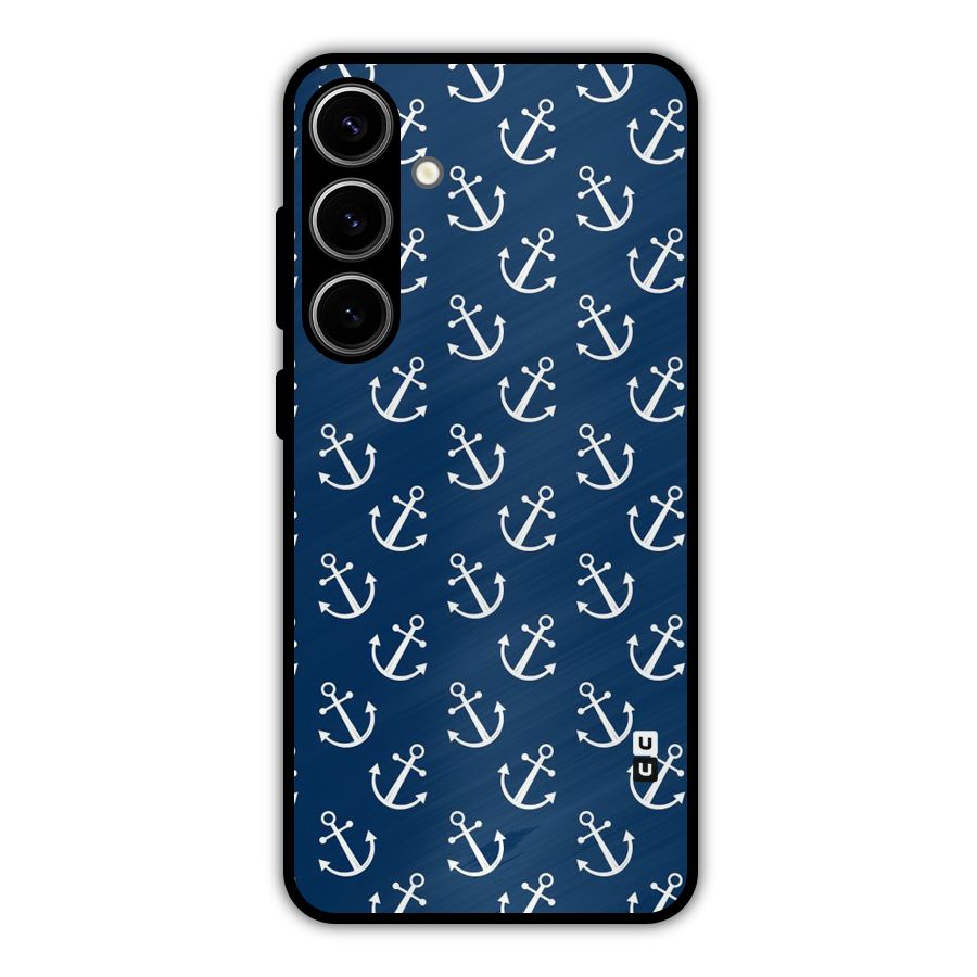 Anchor Zig Pattern Metal Back Case for Galaxy S24 Plus