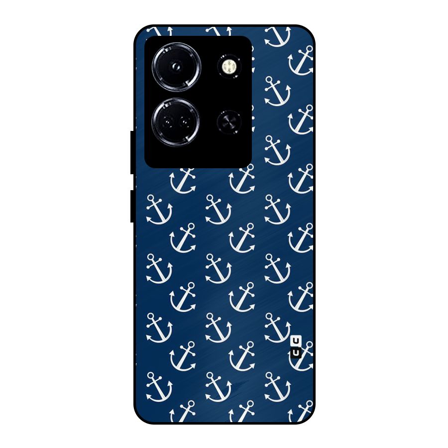 Anchor Zig Pattern Metal Back Case for Infinix Note 30 5G
