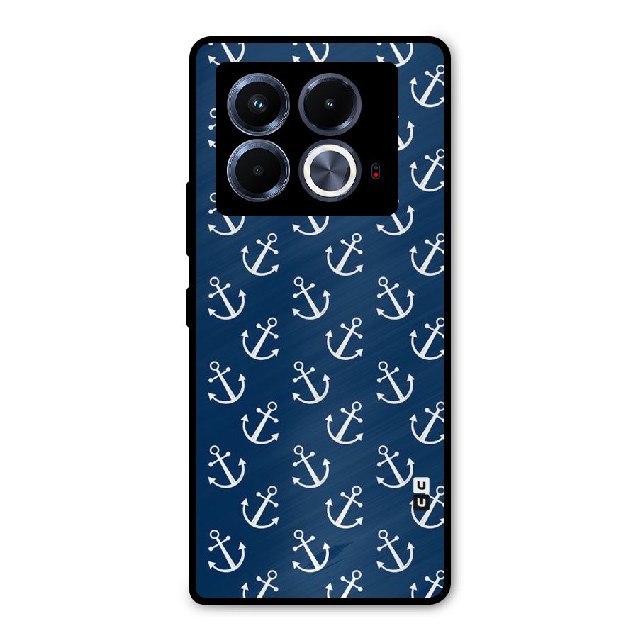 Anchor Zig Pattern Metal Back Case for Infinix Note 40 5G