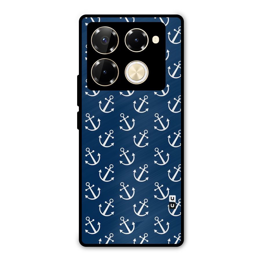 Anchor Zig Pattern Metal Back Case for Infinix Note 40 Pro