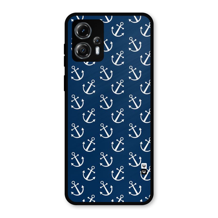 Anchor Zig Pattern Metal Back Case for Moto G13