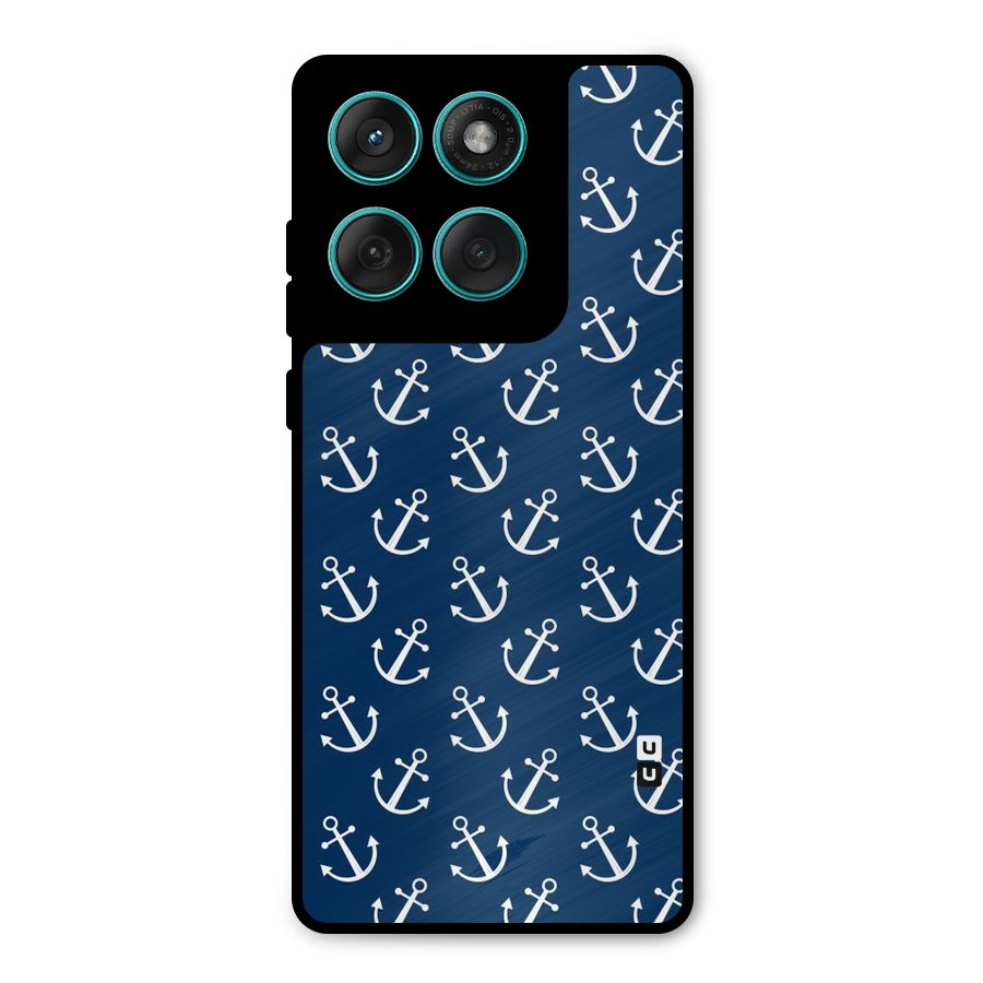 Anchor Zig Pattern Metal Back Case for Motorola Edge 60