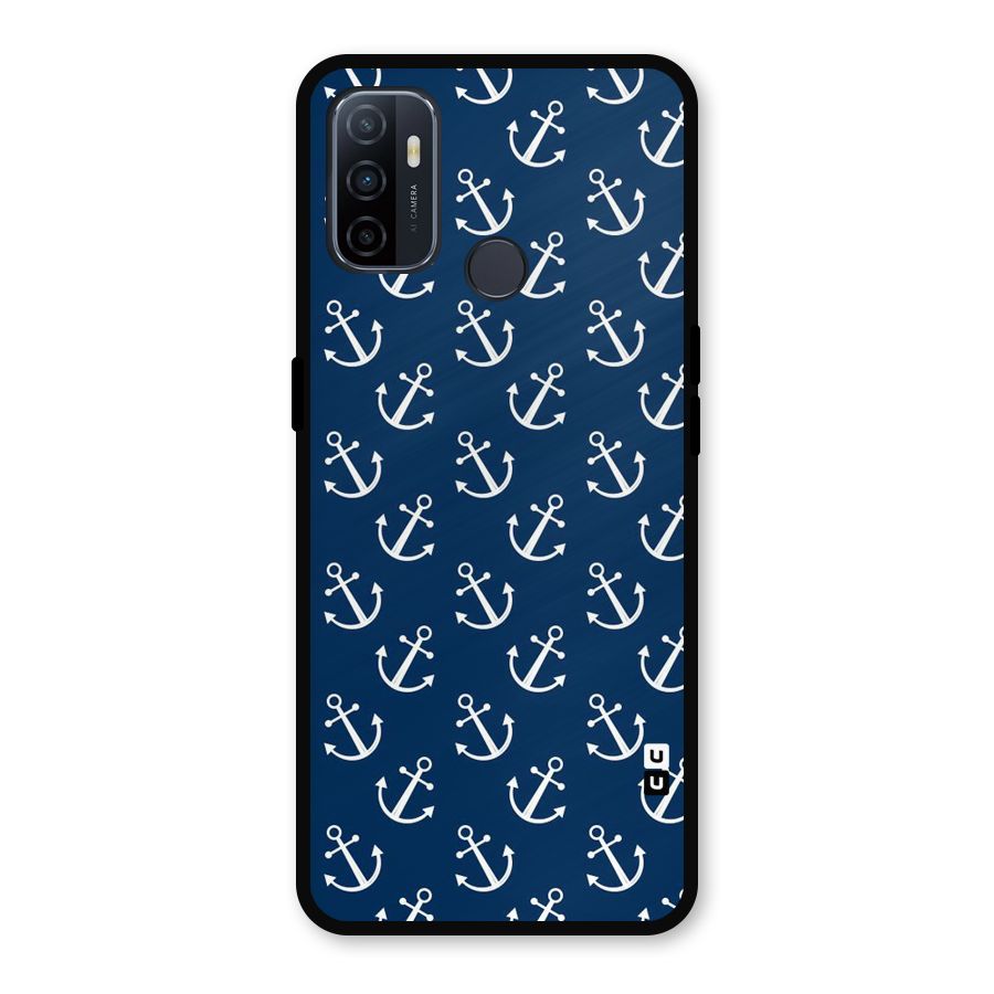 Anchor Zig Pattern Metal Back Case for Oppo A53