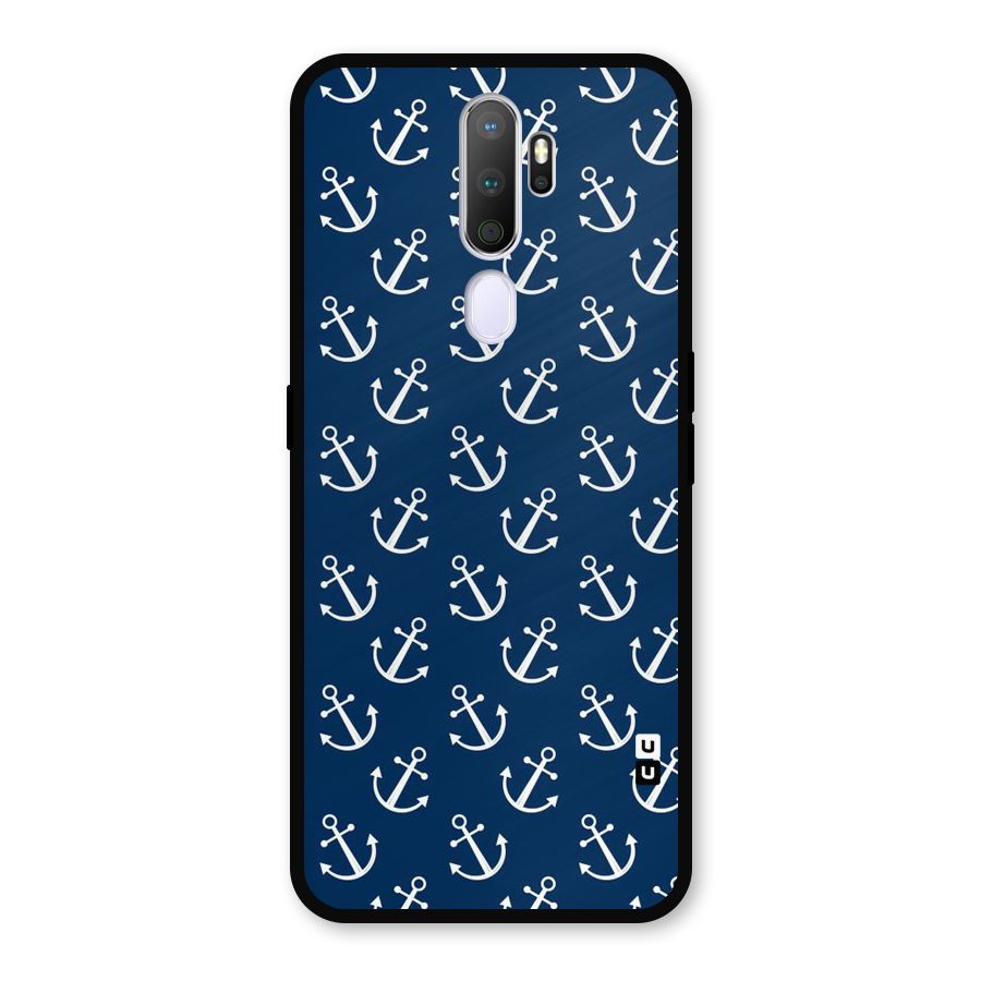 Anchor Zig Pattern Metal Back Case for Oppo A9 (2020)