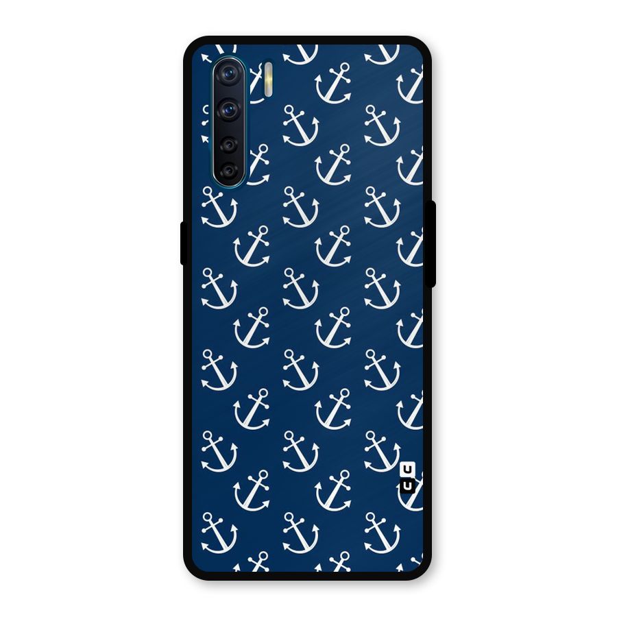 Anchor Zig Pattern Metal Back Case for Oppo F15