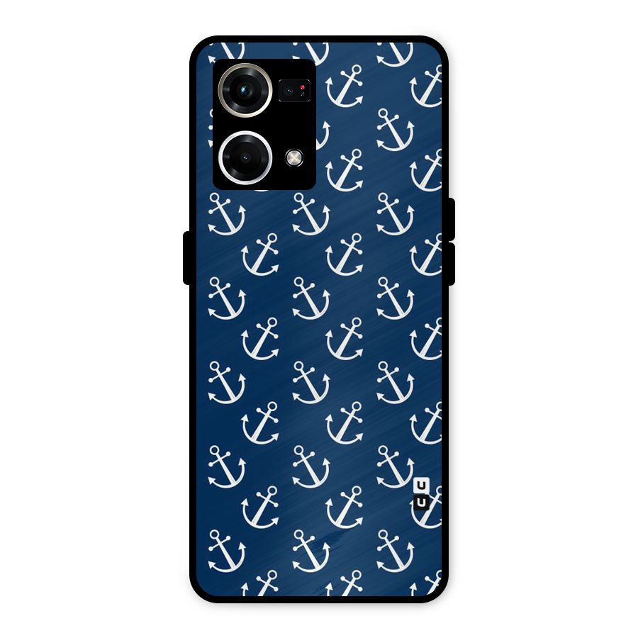 Anchor Zig Pattern Metal Back Case for Oppo F21 Pro 4G