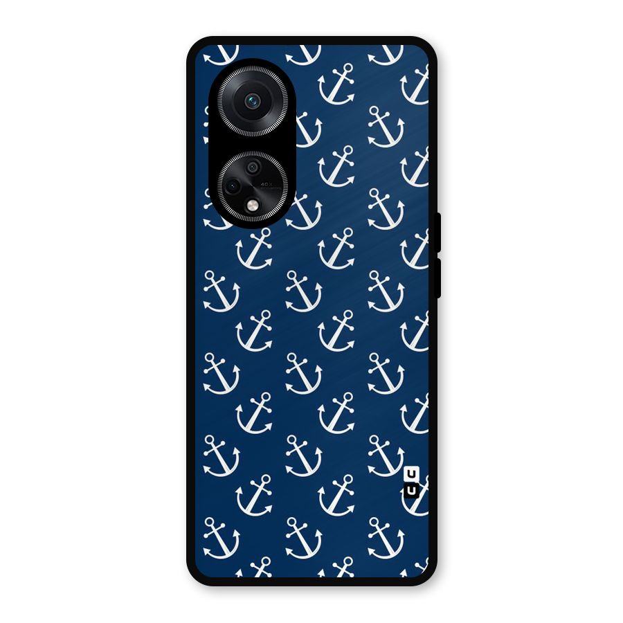 Anchor Zig Pattern Metal Back Case for Oppo F23