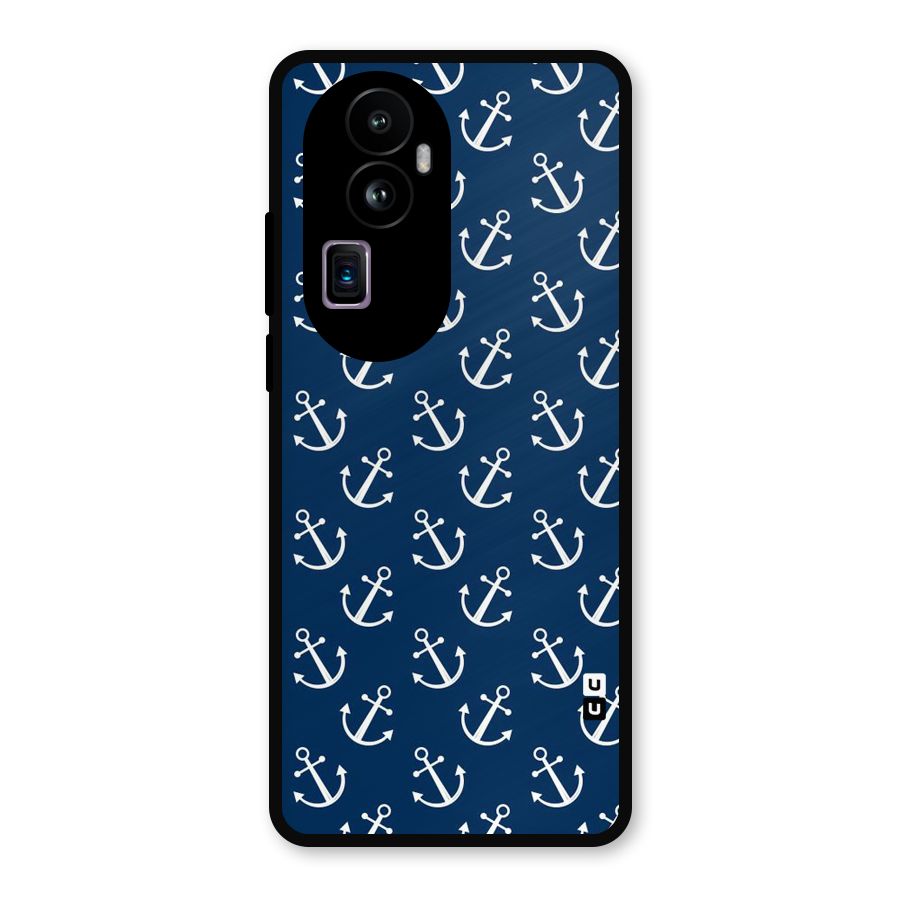 Anchor Zig Pattern Metal Back Case for Oppo Reno10 Pro Plus