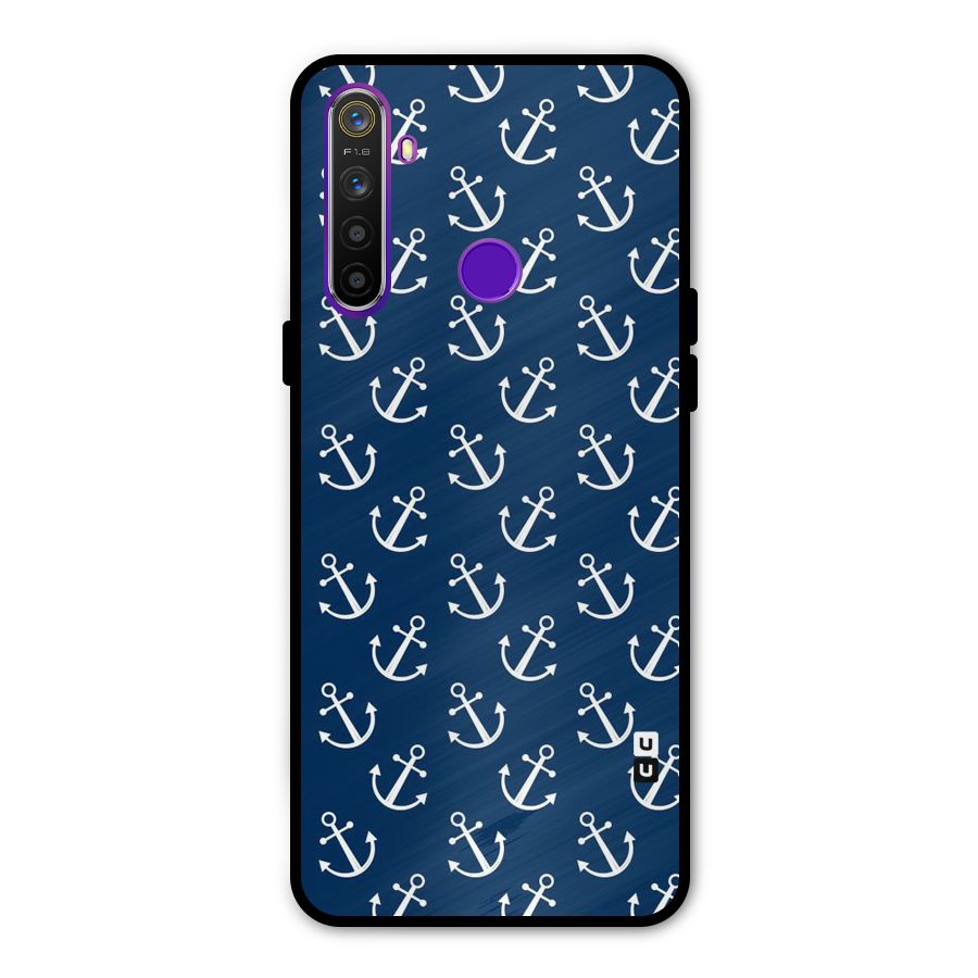 Anchor Zig Pattern Metal Back Case for Realme 5