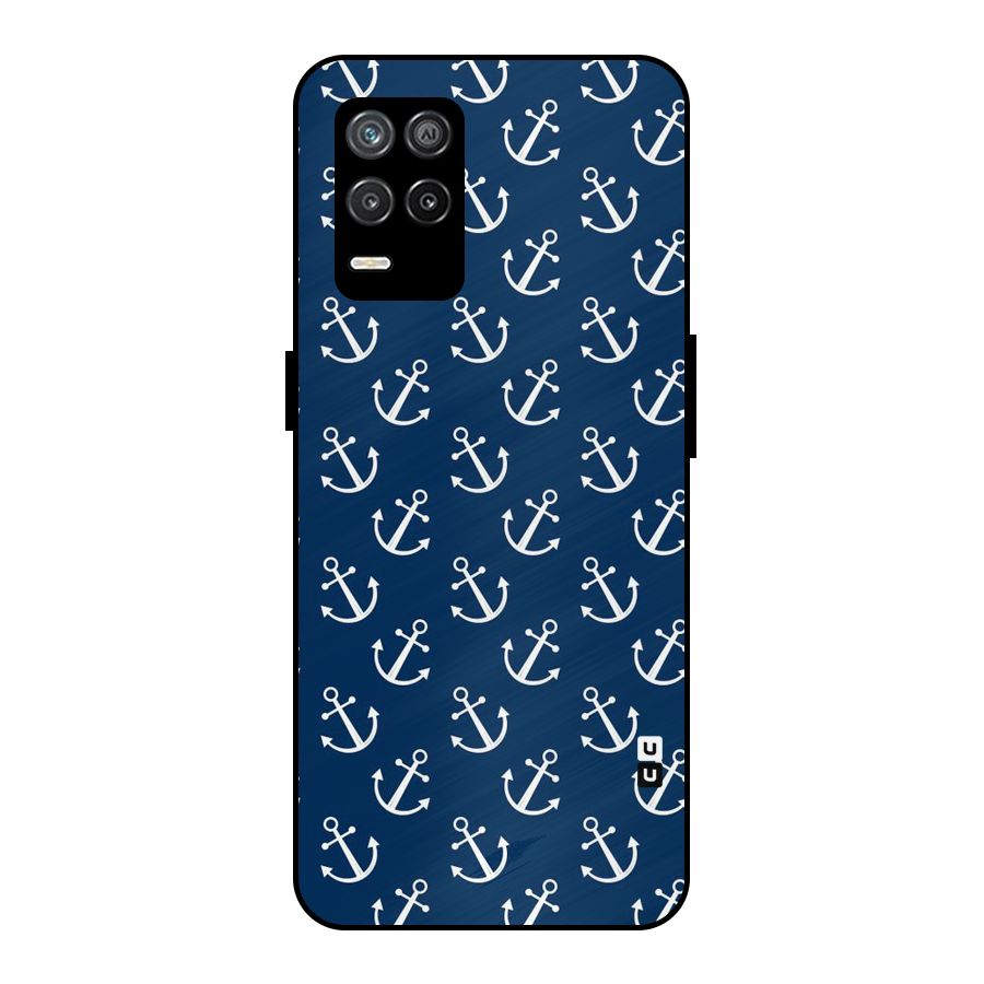 Anchor Zig Pattern Metal Back Case for Realme 8 5G