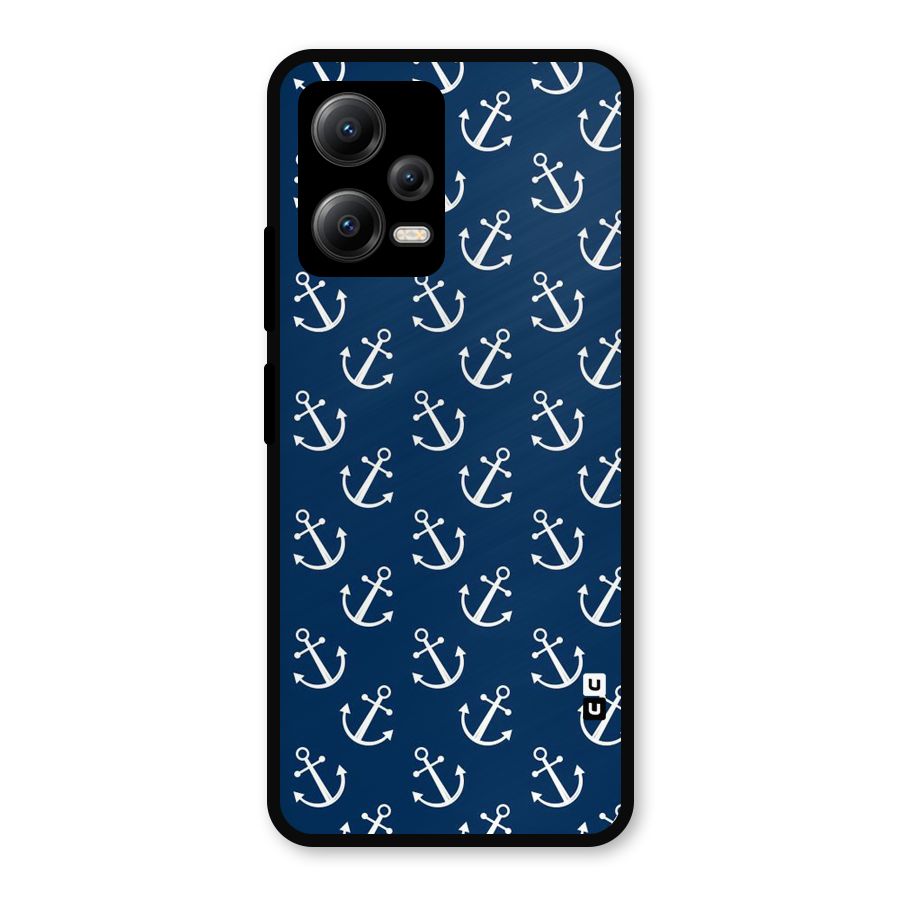 Anchor Zig Pattern Metal Back Case for Redmi Note 12 5G