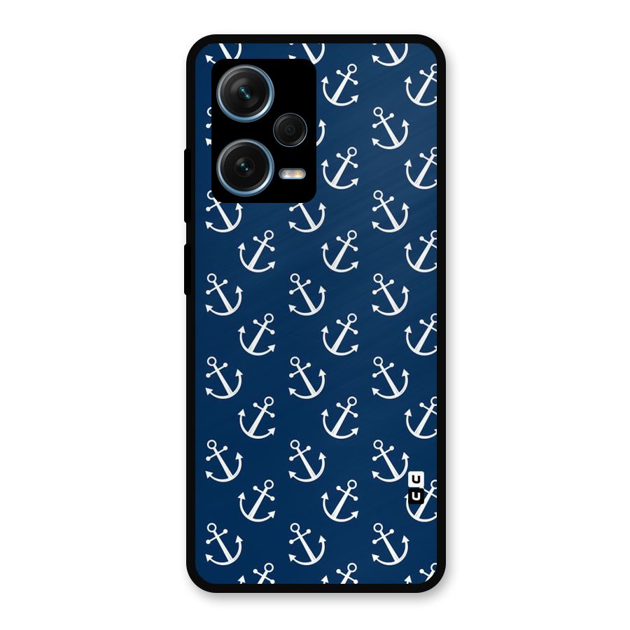 Anchor Zig Pattern Metal Back Case for Redmi Note 12 Pro Plus 5G