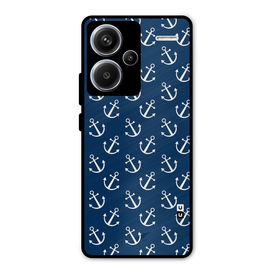 Anchor Zig Pattern Metal Back Case for Redmi Note 13 Pro Plus