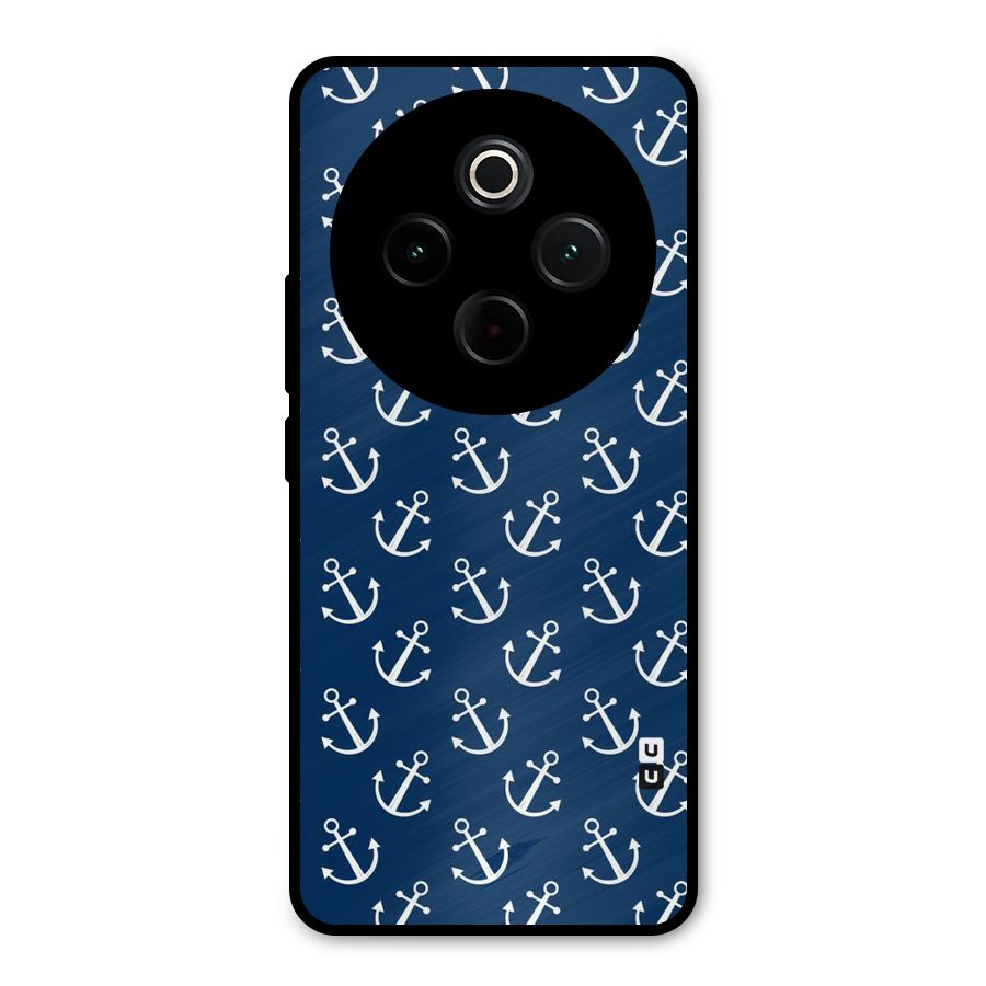 Anchor Zig Pattern Metal Back Case for Vivo T4