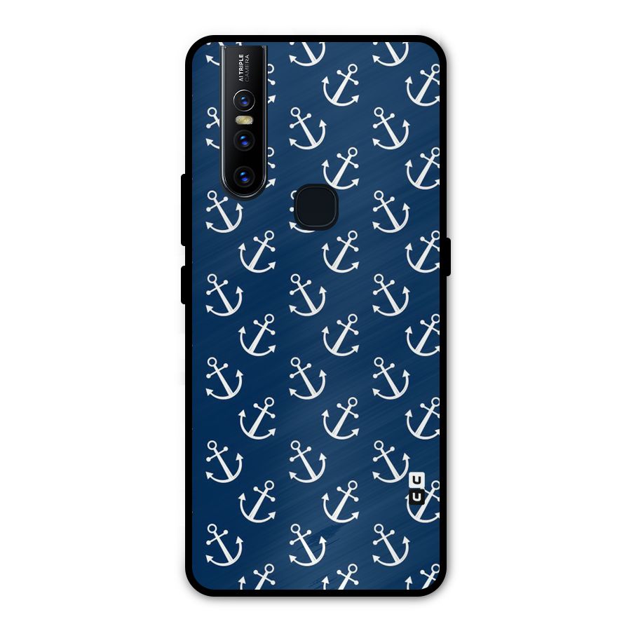 Anchor Zig Pattern Metal Back Case for Vivo V15