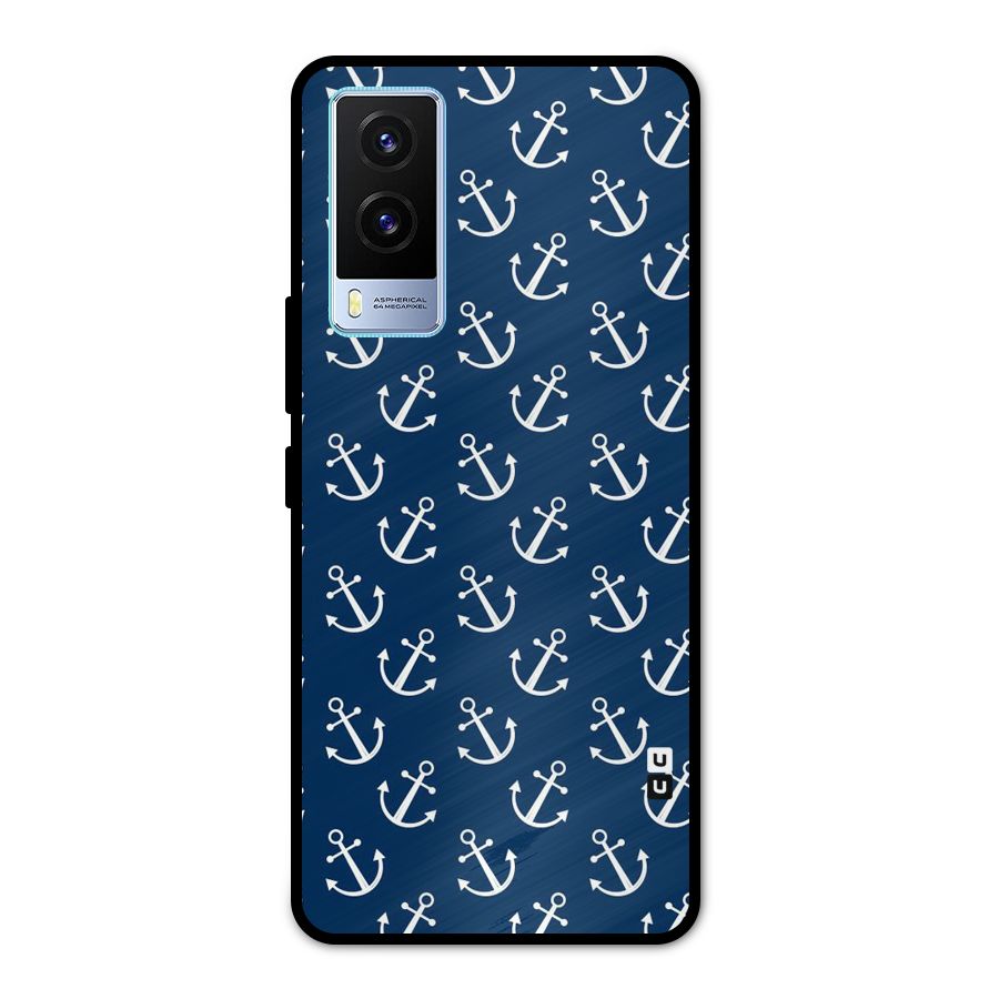 Anchor Zig Pattern Metal Back Case for Vivo V21e 5G
