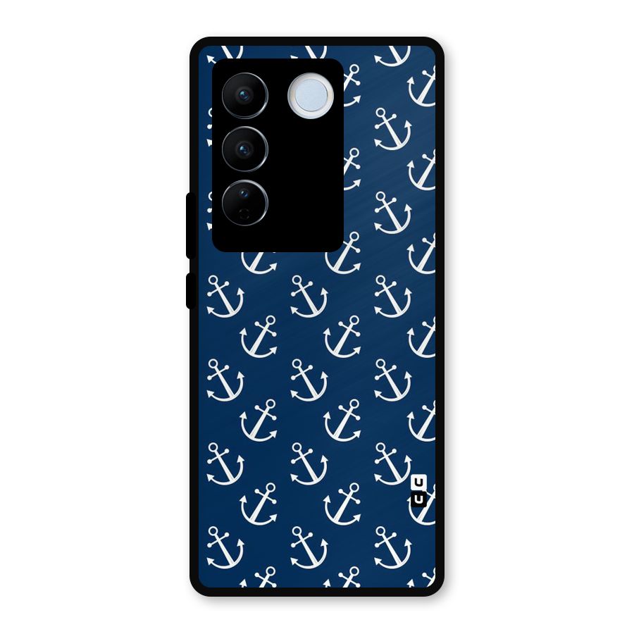 Anchor Zig Pattern Metal Back Case for Vivo V27