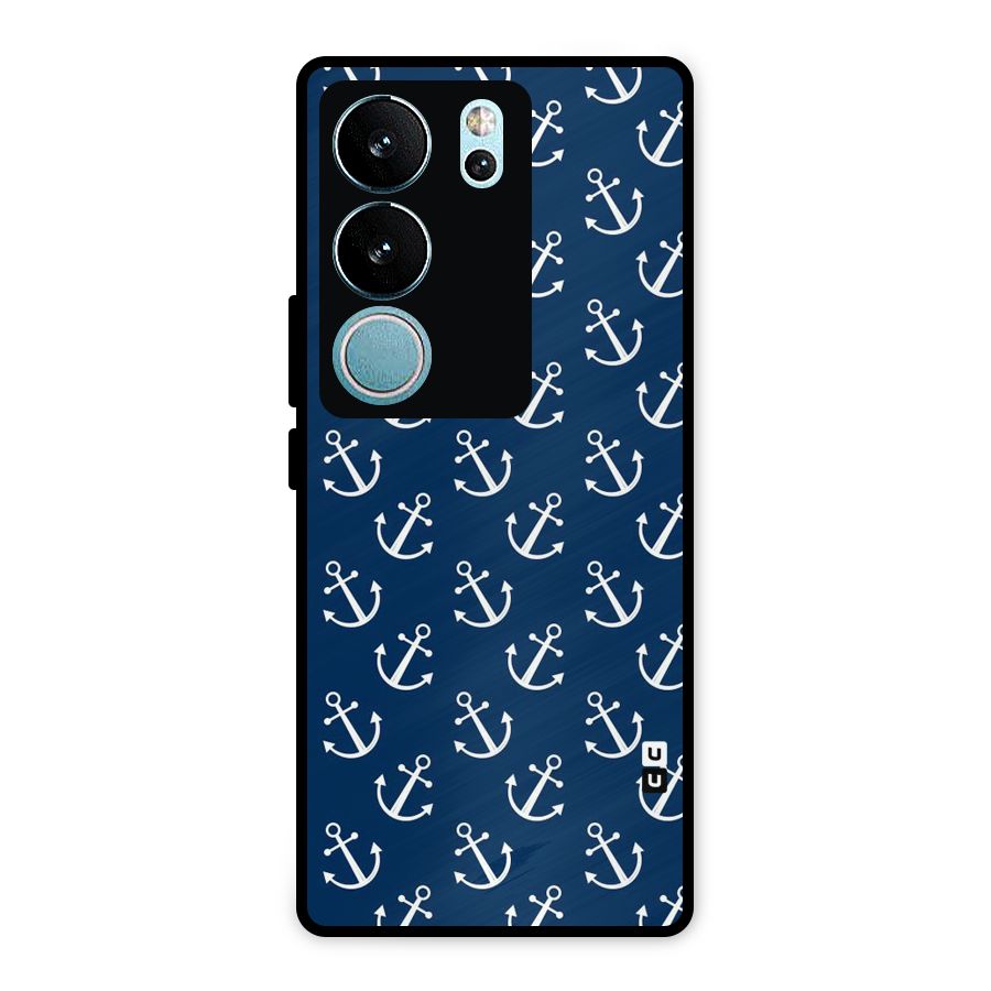 Anchor Zig Pattern Metal Back Case for Vivo V29