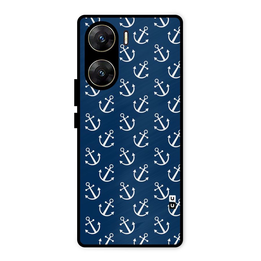 Anchor Zig Pattern Metal Back Case for Vivo V29e