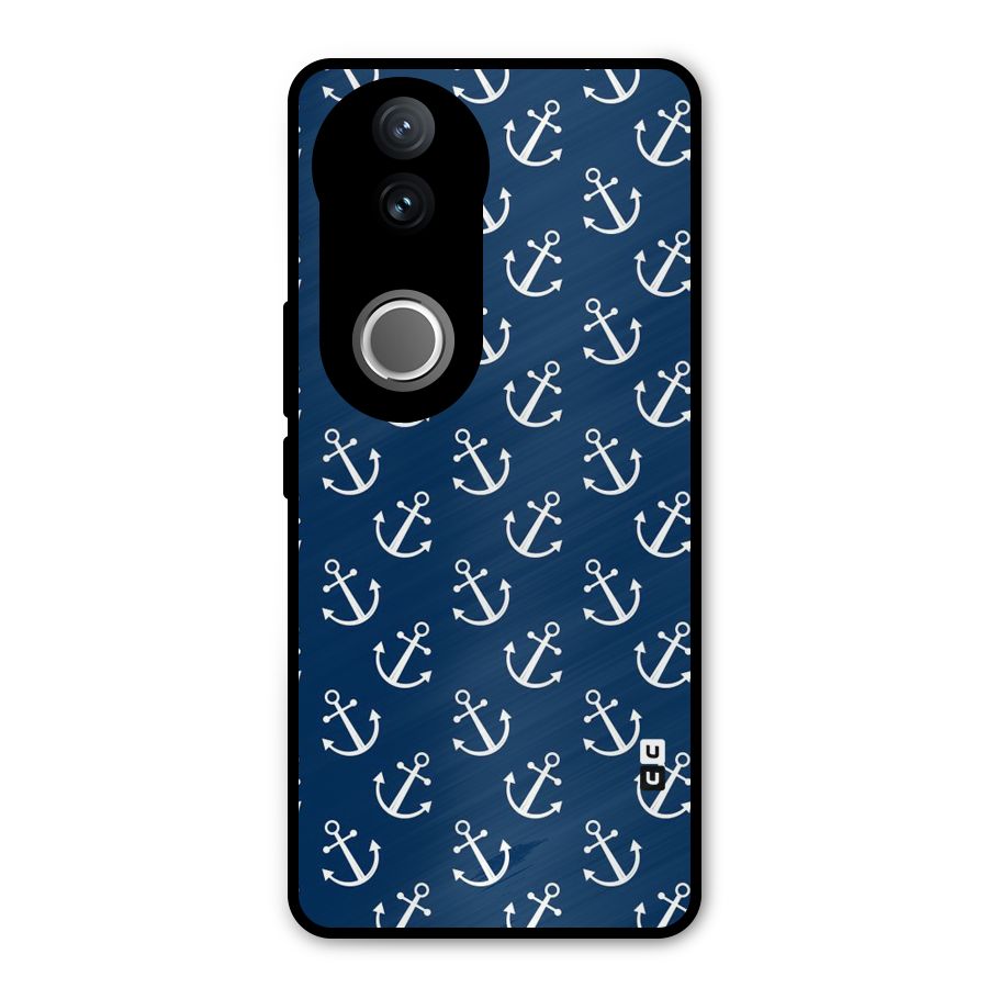 Anchor Zig Pattern Metal Back Case for Vivo V50e