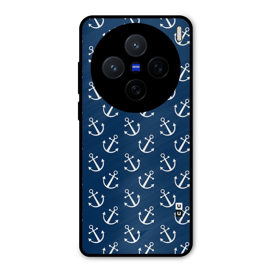 Anchor Zig Pattern Metal Back Case for Vivo X200