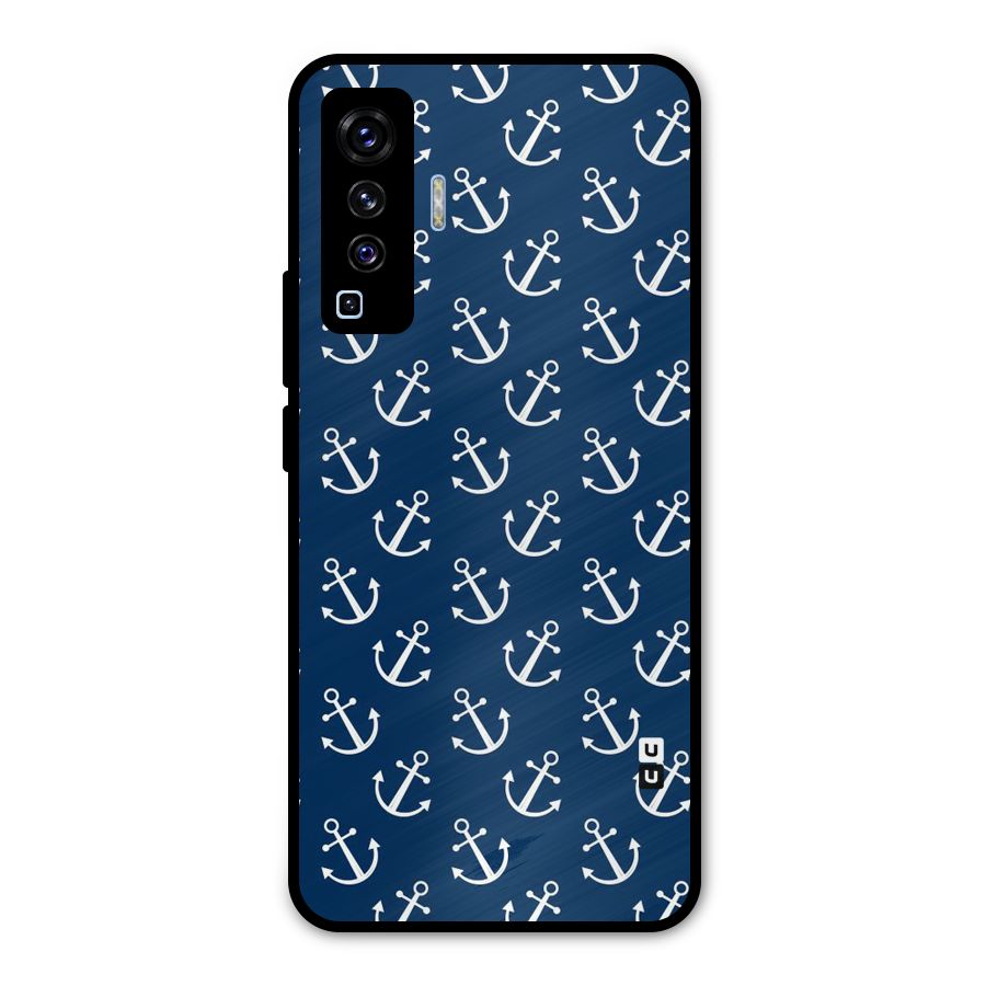 Anchor Zig Pattern Metal Back Case for Vivo X50