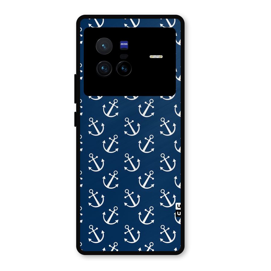 Anchor Zig Pattern Metal Back Case for Vivo X80
