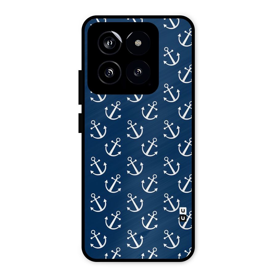 Anchor Zig Pattern Metal Back Case for Xiaomi 14