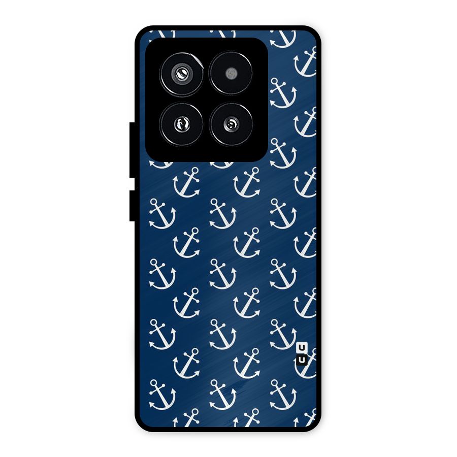 Anchor Zig Pattern Metal Back Case for Xiaomi 14 Pro