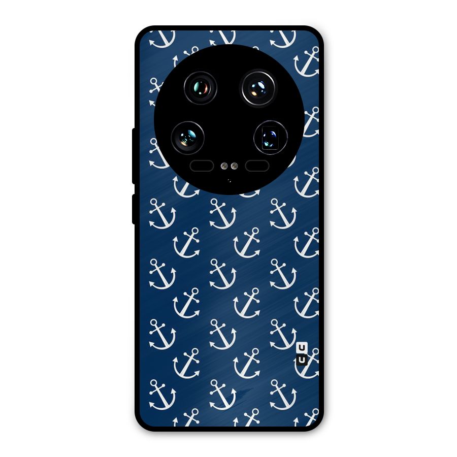 Anchor Zig Pattern Metal Back Case for Xiaomi 14 Ultra