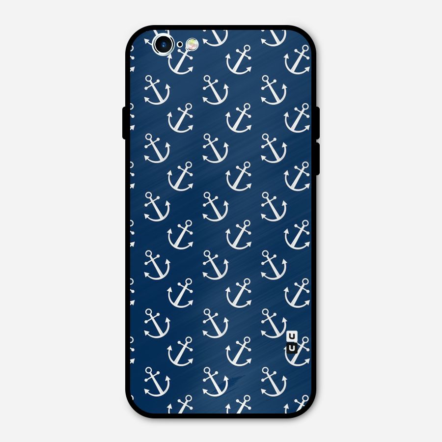 Anchor Zig Pattern Metal Back Case for iPhone 6 6s
