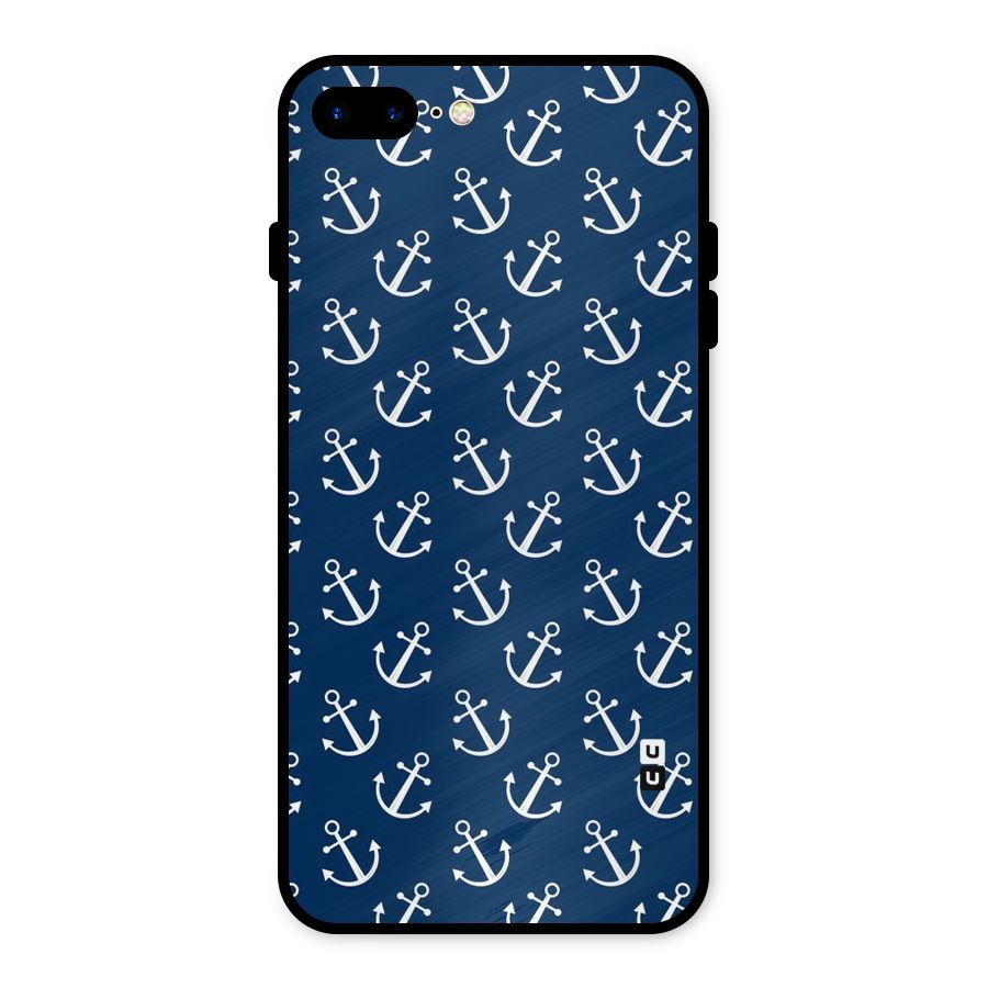 Anchor Zig Pattern Metal Back Case for iPhone 8 Plus