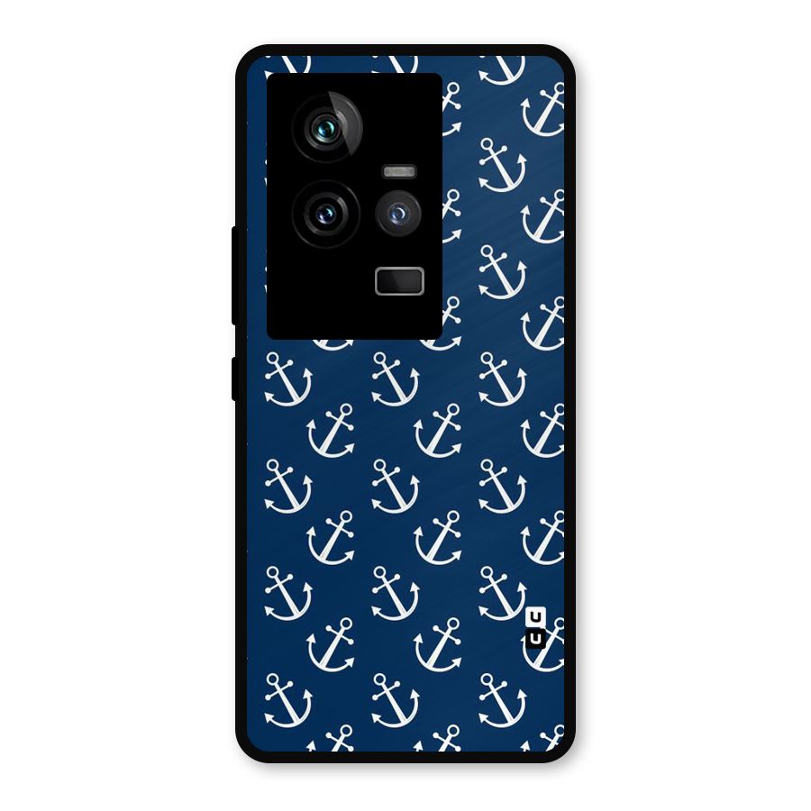 Anchor Zig Pattern Metal Back Case for iQOO 11 5G