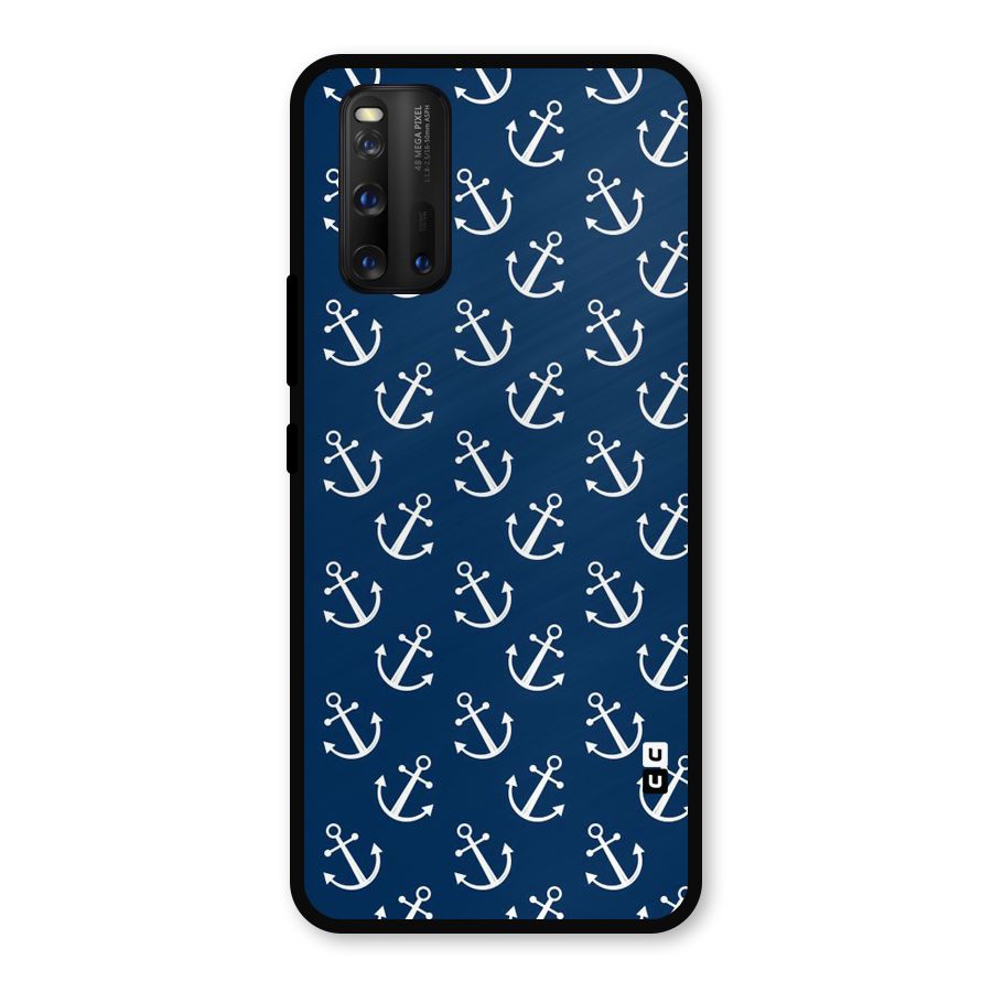 Anchor Zig Pattern Metal Back Case for iQOO 3
