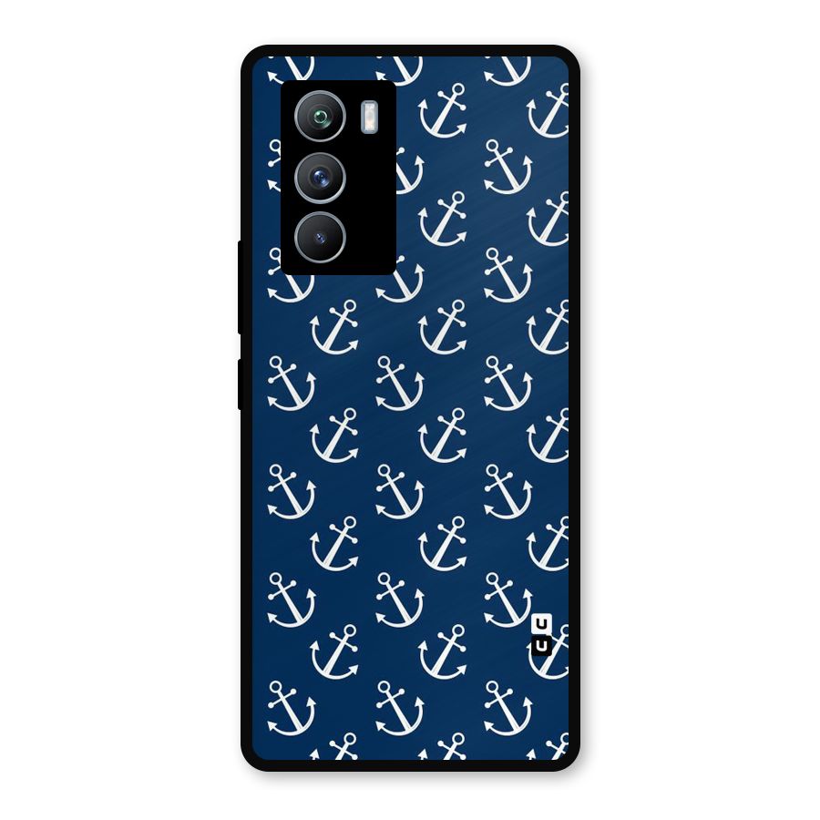 Anchor Zig Pattern Metal Back Case for iQOO 9 SE