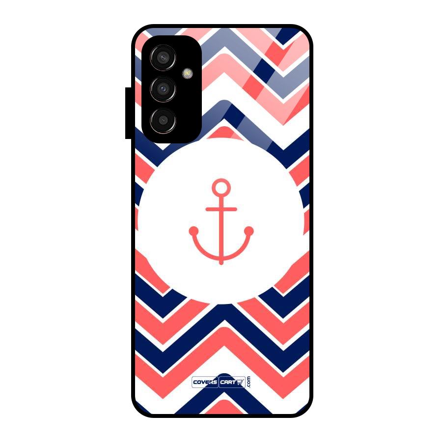 Anchor Zig Zag Glass Back Case for Galaxy F13